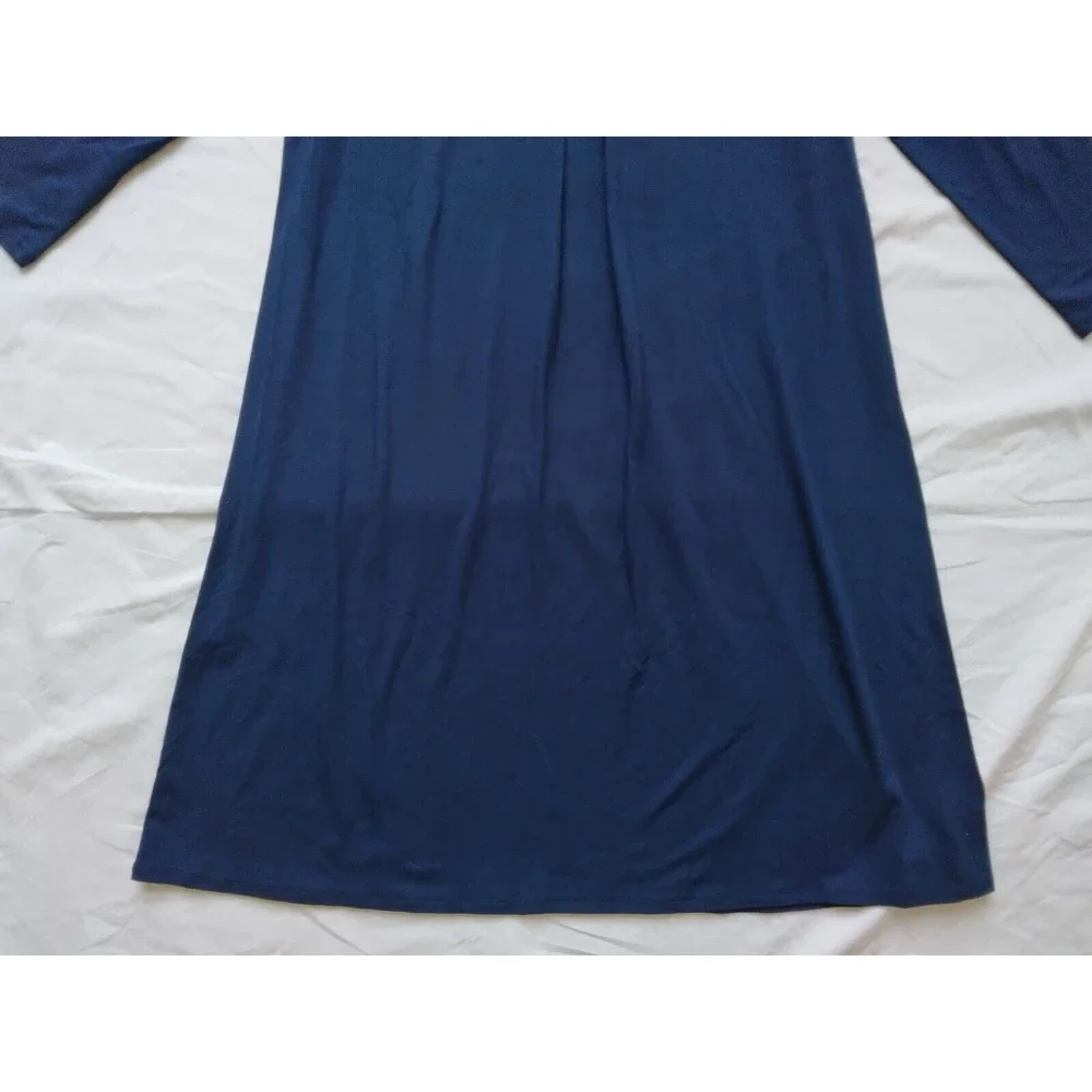 J Jill Wearever 3/4 Sleeve A Line Dress Blue Travel Career Womens Size XS - Picture 8 of 8